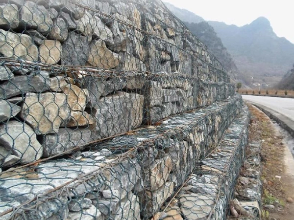 Gabions as Pedestrian-Scale Urban Furniture Elements Including Seating, Planters, and Wayfinding Features